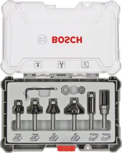 Rand- en kantfreesset, 8 mm schacht, 6-delig Bosch Accessories 2607017469