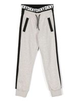 Dkny Kids pantalon de jogging à taille à logo - Gris