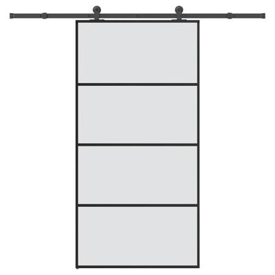 Schuifdeur met beslag 102,5x205 cm ESG-glas en aluminium