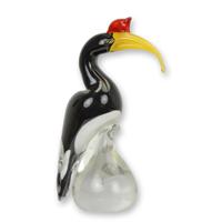 A MURANO STYLE GLASS FIGURINE OF A HORNBILL