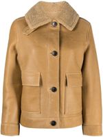 Yves Salomon veste courte matelassée à col lainé - Tons neutres