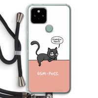 GSM poes: Pixel 5 Transparant Hoesje met koord