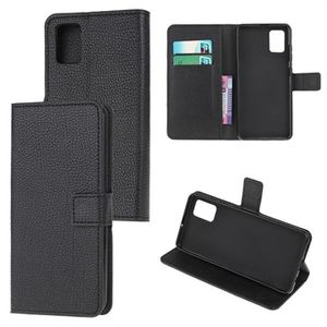 Samsung Galaxy A02s Wallet Case met standaardfunctie - Zwart