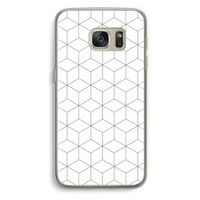 Zwart-witte kubussen: Samsung Galaxy S7 Transparant Hoesje Zwart-witte kubussen: Samsung Galaxy S7 Transparant Hoesje