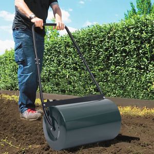 VidaXL Gazonroller 50 l 63 cm groen en zwart