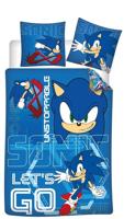 Sonic Dekbedovertrek Lets Go - Blauw - 65 X 65 cm Polykatoen