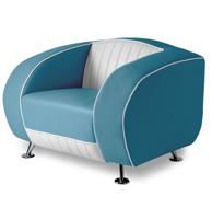 Bel Air Sofa Delucas Retro SF01CB Blauw Eenzitter