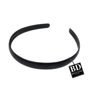 Haarband - zwart - 1 cm breed - kunststof - meisjes/dames - diadeem