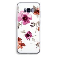 Geschilderde bloemen: Samsung Galaxy S8 Plus Transparant Hoesje