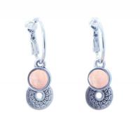 Qoss Hang Oorbellen Marloes Disc Roze