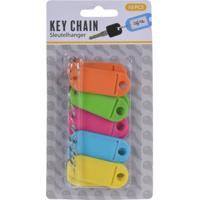 Gekleurde sleutelhangers - sleutel labels - 10x stuks - Sleutelhanger met etiket / label