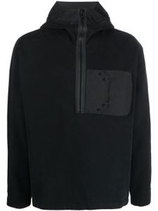 Ten C hoodie en coton à manches longues - Noir