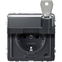 Merten MEG2317-7214 Wandcontactdoos AquaDesign Antraciet 1 stuk(s)