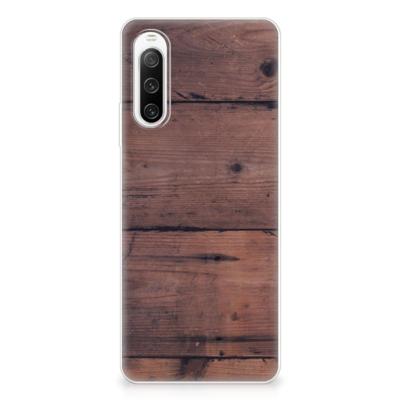 Sony Xperia 10 IV | Bumper Hoesje | Old Wood