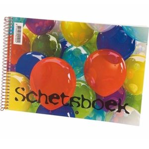 2x Schetsboek/tekenboek wit papier A5 formaat