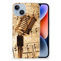 Apple iPhone 14 | Siliconen hoesje | met foto Bladmuziek