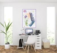 Digitaal leven lavendel poster