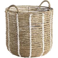 Leen Bakker - Mand Indy - Off-white - 46xØ48 Cm - Zeegras - Crème