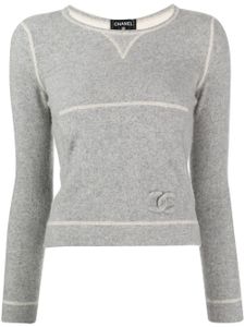 CHANEL Pre-Owned pull en cachemire à logo CC (2011) - Gris