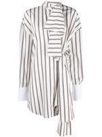 MSGM robe-chemise à détail de nœud - Blanc - thumbnail