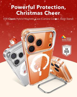 iPhone 17 Pro Max Classic Hybrid Magnetic Case (Camera Control, Stash Stand) - Santa Skater
