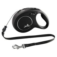 flexi Rollijn New Classic Cord Leash, zwart, Maat: S 5m - thumbnail