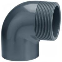 Europond Knie 90° Lijmverbinding/Buitendraad - 50mm x 1½" PVC voor Duurzame Vijverconstructie