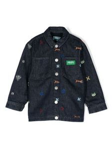 Kenzo Kids veste en jean à broderies - Bleu