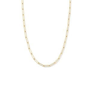 Ketting Paperclip-Ronde Buis geelgoud 4,0 mm 45 cm