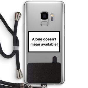 Alone: Samsung Galaxy S9 Transparant Hoesje met koord