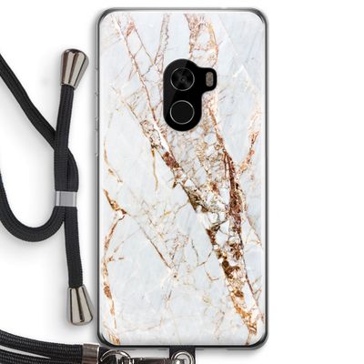 Goud marmer: Xiaomi Mi Mix 2 Transparant Hoesje met koord
