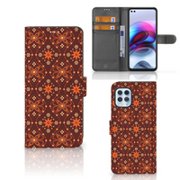 Motorola Moto G100 Telefoon Hoesje Batik Brown