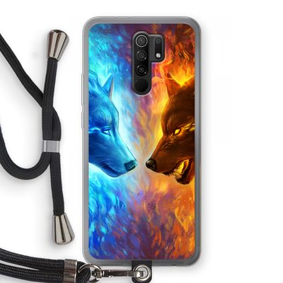 Fire & Ice: Xiaomi Redmi 9 Transparant Hoesje met koord