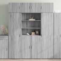 Hoge kast 80x42,5x185 cm bewerkt hout grijs sonoma eikenkleurig