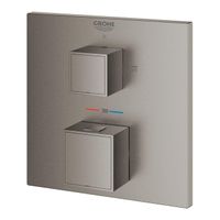 Grohe Grohtherm Cube Mengkraan inbouw - 2 knoppen - mengkraan - brushed hard graphite 24154AL0