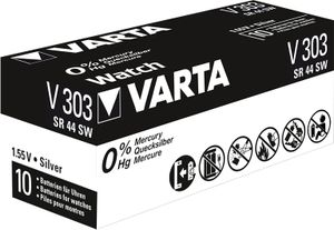 Varta Knoopcel 303 1.55 V 1 stuk(s) 160 mAh Zilveroxide SILVER Coin V303/SR44 NaBli 1