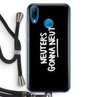 Neuters (zwart): Huawei P20 Lite Transparant Hoesje met koord Neuters (zwart): Huawei P20 Lite Transparant Hoesje met koord
