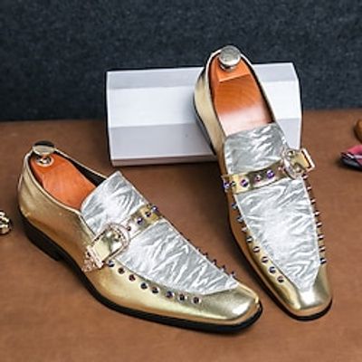 Voor heren Instappers en instappers Vrijetijdsschoenen voor heren Jurk schoenen Britse stijl geruite schoenen Grote maten Casual Brits Bruiloft Feesten Uitgaan PU Comfortabel Anti-slip Leegloper miniinthebox