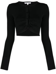 Patrizia Pepe cardigan crop à fronces - Noir