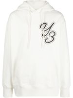 Y-3 hoodie en coton biologique à logo imprimé - Blanc