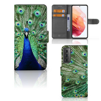 Samsung Galaxy S21 Telefoonhoesje met Pasjes Pauw