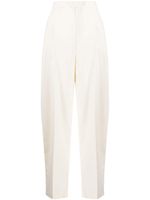 ANOUKI pantalon en laine mélangée à coupe ample - Blanc