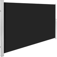 tectake® - Uitschuifbaar aluminium windscherm tuinscherm 180 x 300 cm zwart 401528 - thumbnail