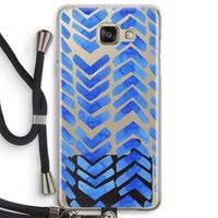 Blauwe pijlen: Samsung Galaxy A5 (2016) Transparant Hoesje met koord