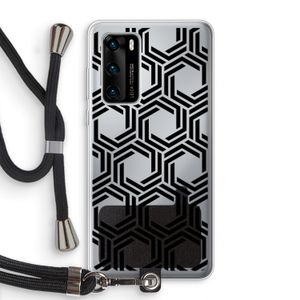 Geometrisch patroon: Huawei P40 Transparant Hoesje met koord