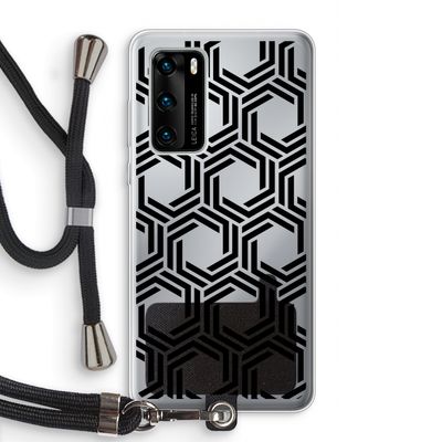 Geometrisch patroon: Huawei P40 Transparant Hoesje met koord