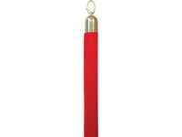 Afzetkoord Securit 150cm rood met goudkleurige knop - thumbnail