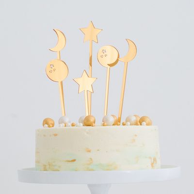 Traktatie prikker of roerstaafje to the moon set (6st) Traktatie prikker of roerstaafje to the moon set (6st)