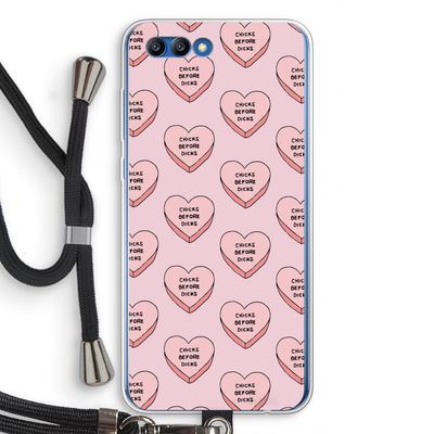 Chicks before dicks: Honor 10 Transparant Hoesje met koord