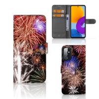 Samsung Galaxy M52 | Wallet Case | met Pasjes | Vuurwerk